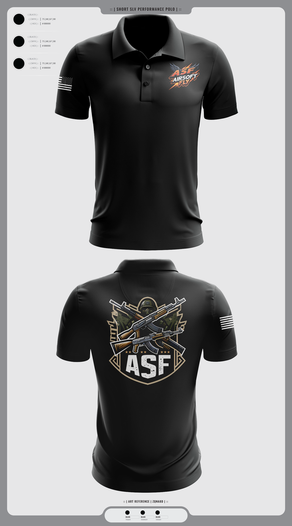Short Sleeve Performance Polo, AIRSOFT FLY, Air Force, Teamtime, Team time, sublimation, custom sports apparel, team uniforms, spirit wear, spiritwear, sports uniforms, custom shirts, team store, custom team store, fundraiser sports, apparel fundraiser