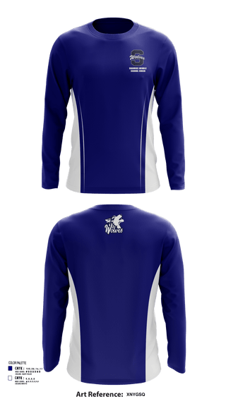 Long Sleeve Performance Shirt, Shawnee Middle School Cheer, Cheer, Teamtime, Team time, sublimation, custom sports apparel, team uniforms, spirit wear, spiritwear, sports uniforms, custom shirts, team store, custom team store, fundraiser sports, apparel fundraiser