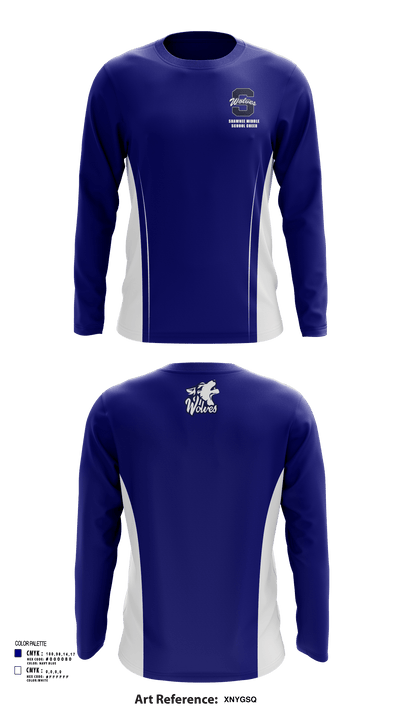 Shawnee Middle School Cheer 74518757 Long Sleeve Performance Shirt - 130