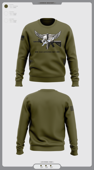Crew Neck Sweatshirt, San Antonio SRT, Police, Teamtime, Team time, sublimation, custom sports apparel, team uniforms, spirit wear, spiritwear, sports uniforms, custom shirts, team store, custom team store, fundraiser sports, apparel fundraiser