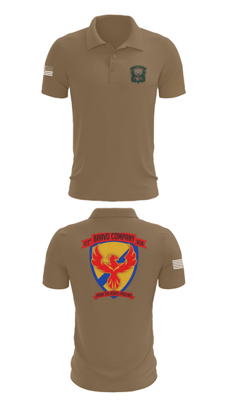 Short Sleeve Performance Polo, B-Co 122 ASB, Army, Teamtime, Team time, sublimation, custom sports apparel, team uniforms, spirit wear, spiritwear, sports uniforms, custom shirts, team store, custom team store, fundraiser sports, apparel fundraiser