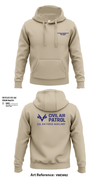 Hoodie, VFW Post 8191Patrick Composite Squadron, Air Force, Teamtime, Team time, sublimation, custom sports apparel, team uniforms, spirit wear, spiritwear, sports uniforms, custom shirts, team store, custom team store, fundraiser sports, apparel fundraiser