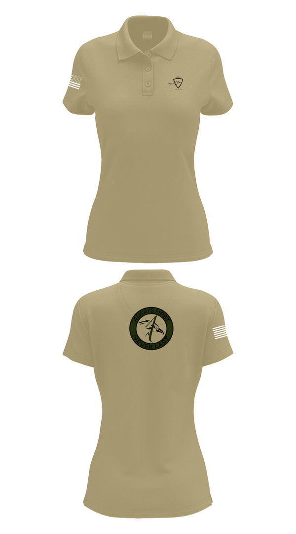 Womens Short Sleeve Performance Polo, 1055th Trans 1st Plt, National Guard, Teamtime, Team time, sublimation, custom sports apparel, team uniforms, spirit wear, spiritwear, sports uniforms, custom shirts, team store, custom team store, fundraiser sports, apparel fundraiser