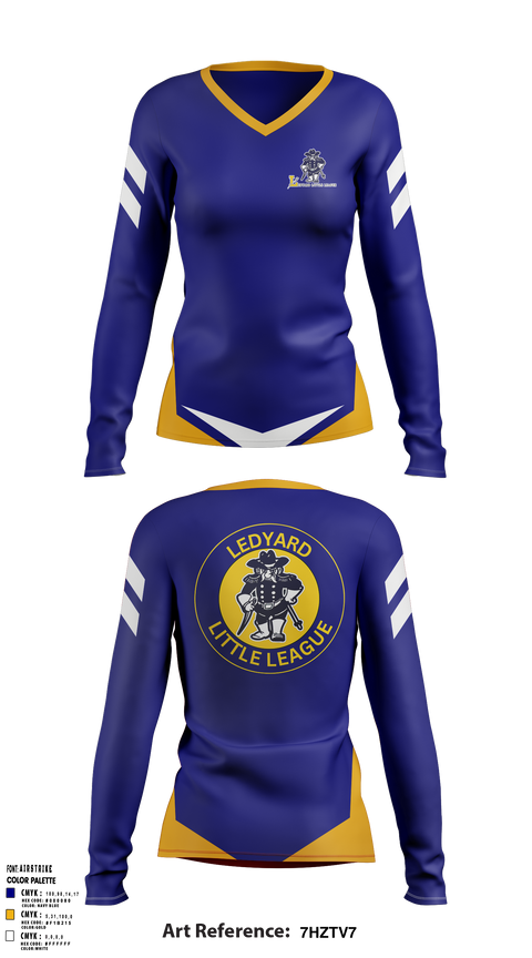 Womens Long Sleeve Vneck Shirt, Ledyard Little League Softball, Softball, Teamtime, Team time, sublimation, custom sports apparel, team uniforms, spirit wear, spiritwear, sports uniforms, custom shirts, team store, custom team store, fundraiser sports, apparel fundraiser