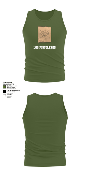 Tank Top, Los Pistoleros, Army, Teamtime, Team time, sublimation, custom sports apparel, team uniforms, spirit wear, spiritwear, sports uniforms, custom shirts, team store, custom team store, fundraiser sports, apparel fundraiser