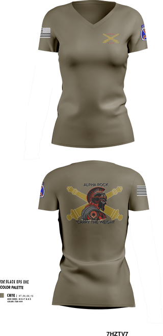Womens Short Sleeve Vneck Shirt, ALPHA ROCK, Army, Teamtime, Team time, sublimation, custom sports apparel, team uniforms, spirit wear, spiritwear, sports uniforms, custom shirts, team store, custom team store, fundraiser sports, apparel fundraiser