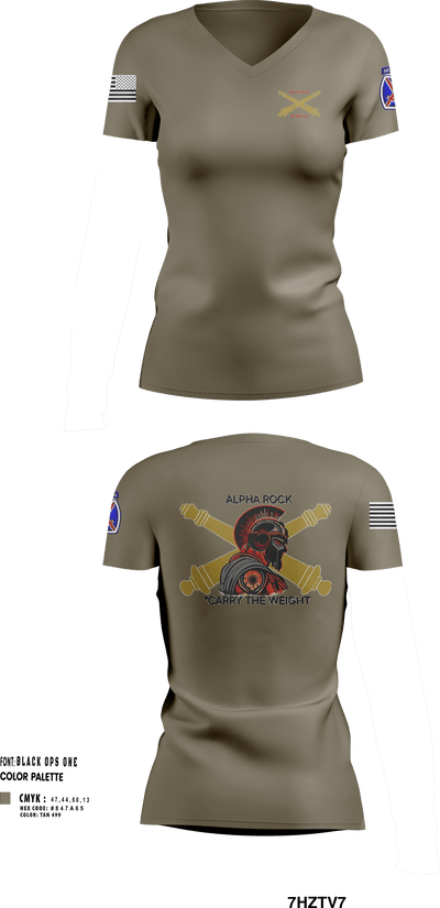 ALPHA ROCK 20137343 Women's Short Sleeve V-neck Shirt - 92