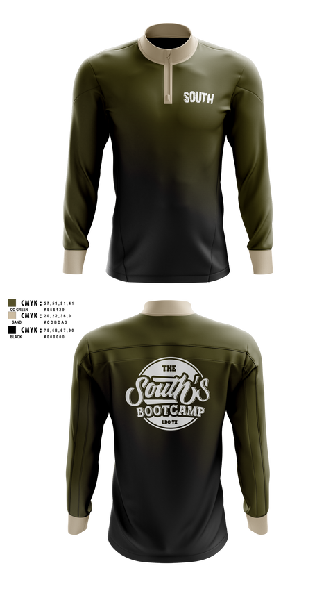 Quarter Zip Jacket, South’s Boot Camp, , Teamtime, Team time, sublimation, custom sports apparel, team uniforms, spirit wear, spiritwear, sports uniforms, custom shirts, team store, custom team store, fundraiser sports, apparel fundraiser