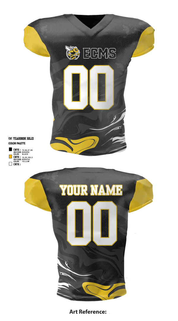 Football Jersey, Elizabeth City Middle School Football, Football, Teamtime, Team time, sublimation, custom sports apparel, team uniforms, spirit wear, spiritwear, sports uniforms, custom shirts, team store, custom team store, fundraiser sports, apparel fundraiser