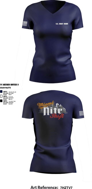Womens Short Sleeve Vneck Shirt, Air Station Miami, Coast Guard, Teamtime, Team time, sublimation, custom sports apparel, team uniforms, spirit wear, spiritwear, sports uniforms, custom shirts, team store, custom team store, fundraiser sports, apparel fundraiser
