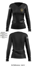 City of Flint Police 13953142 Women's Long Sleeve V-neck Shirt - 2