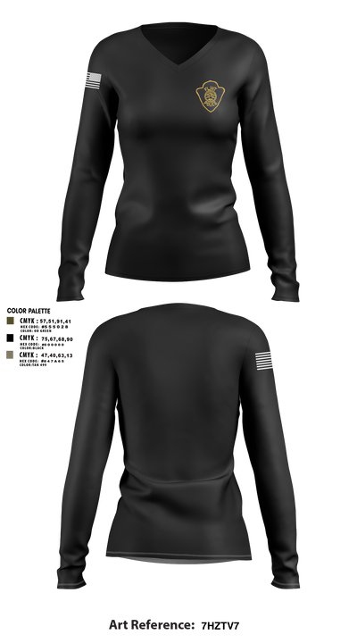 City of Flint Police 13953142 Women's Long Sleeve V-neck Shirt - 2