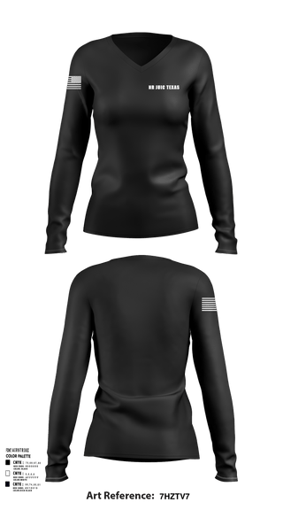 Womens Long Sleeve Vneck Shirt, NR JUIC TEXAS, , Teamtime, Team time, sublimation, custom sports apparel, team uniforms, spirit wear, spiritwear, sports uniforms, custom shirts, team store, custom team store, fundraiser sports, apparel fundraiser