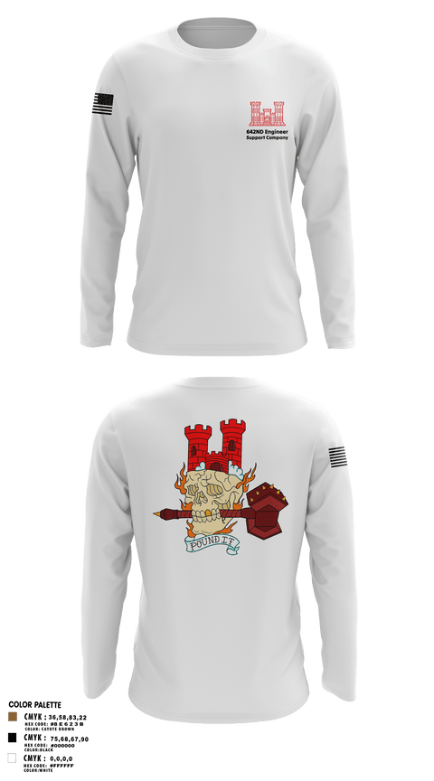Long Sleeve Performance Polo, 642nd Engineer Support Company642ND Engineer Support Company, Army, Teamtime, Team time, sublimation, custom sports apparel, team uniforms, spirit wear, spiritwear, sports uniforms, custom shirts, team store, custom team store, fundraiser sports, apparel fundraiser