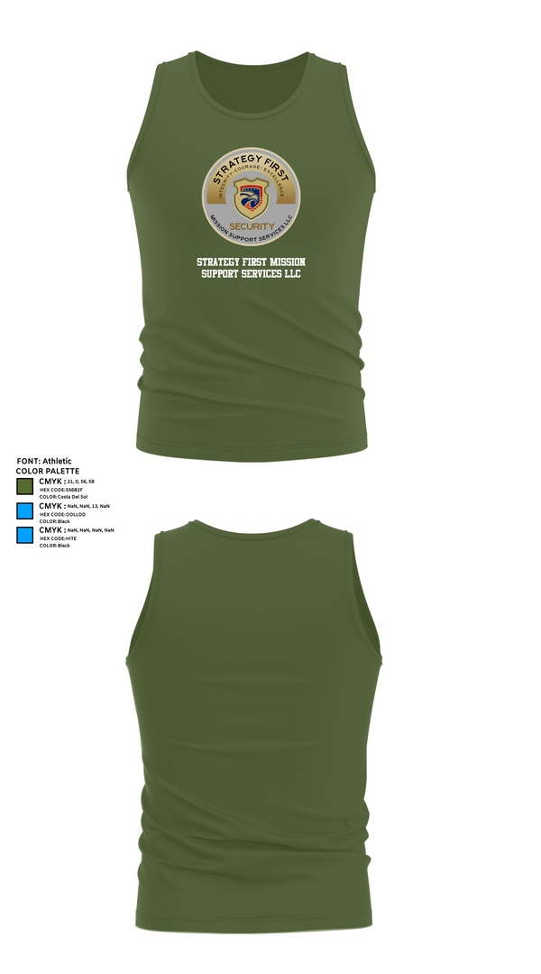 Tank Top, Strategy First Mission Support Services LLC, , Teamtime, Team time, sublimation, custom sports apparel, team uniforms, spirit wear, spiritwear, sports uniforms, custom shirts, team store, custom team store, fundraiser sports, apparel fundraiser