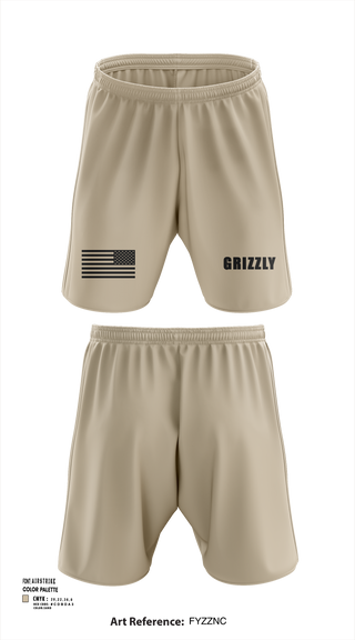 Athletic Shorts With Pockets, Grizzly, , Teamtime, Team time, sublimation, custom sports apparel, team uniforms, spirit wear, spiritwear, sports uniforms, custom shirts, team store, custom team store, fundraiser sports, apparel fundraiser