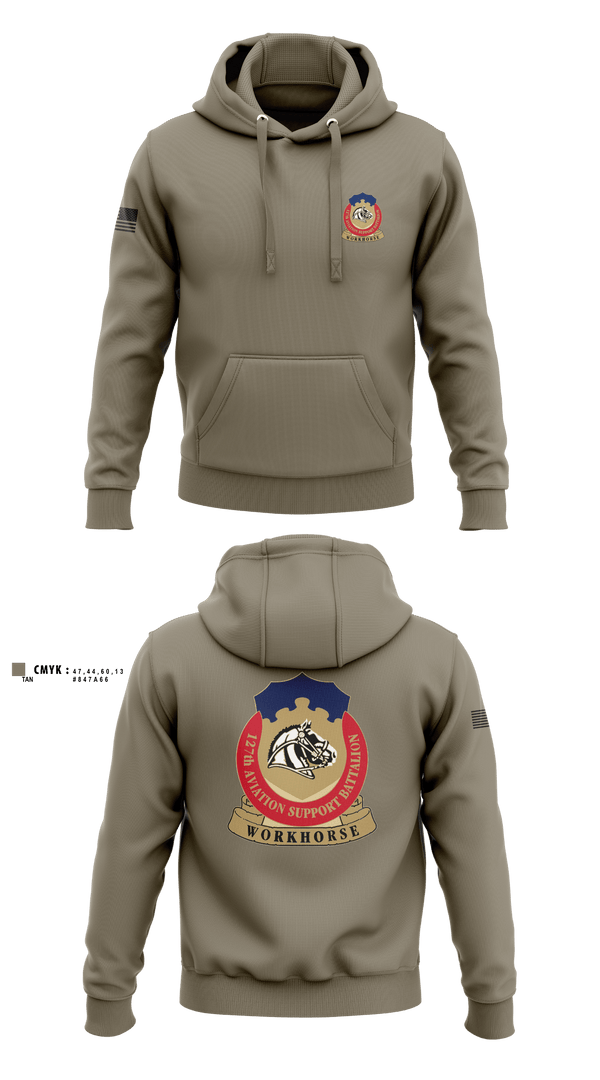 Hoodie, 127th ASB WORKHORSE, Army, Teamtime, Team time, sublimation, custom sports apparel, team uniforms, spirit wear, spiritwear, sports uniforms, custom shirts, team store, custom team store, fundraiser sports, apparel fundraiser