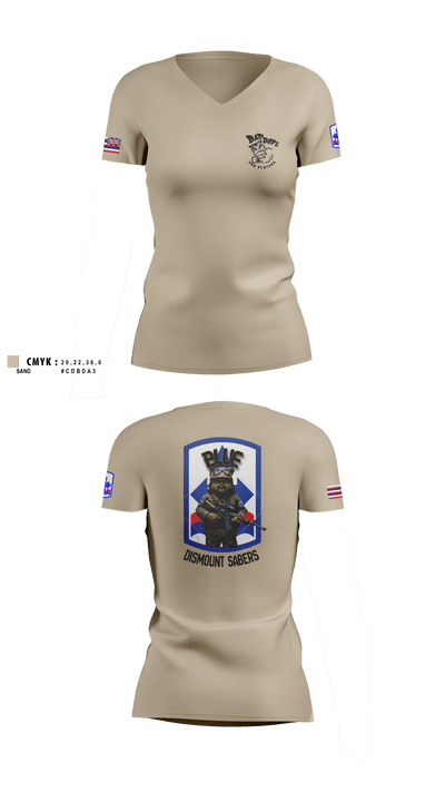 3RD PLT BAD BOYS3RD PLT BAD BOYS 899719921-299 DismountBlue Ewok 2663775 Women's Short Sleeve V-neck Shirt - 2
