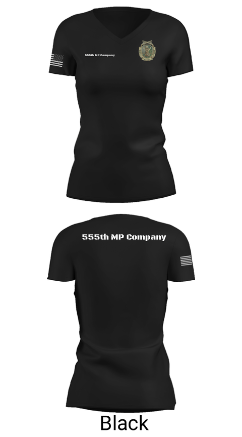 Women's Short Sleeve Vneck Shirt, 555th MP Company, Army, Teamtime, Team time, sublimation, custom sports apparel, team uniforms, spirit wear, spiritwear, sports uniforms, custom shirts, team store, custom team store, fundraiser sports, apparel fundraiser