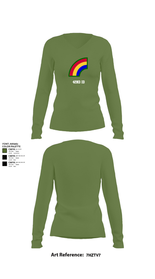 Womens Long Sleeve Vneck Shirt, 42nd ID, Army, Teamtime, Team time, sublimation, custom sports apparel, team uniforms, spirit wear, spiritwear, sports uniforms, custom shirts, team store, custom team store, fundraiser sports, apparel fundraiser