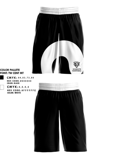 Mens Basketball Shorts, Wyandotte High School Basketball, Men's Basketball, Teamtime, Team time, sublimation, custom sports apparel, team uniforms, spirit wear, spiritwear, sports uniforms, custom shirts, team store, custom team store, fundraiser sports, apparel fundraiser