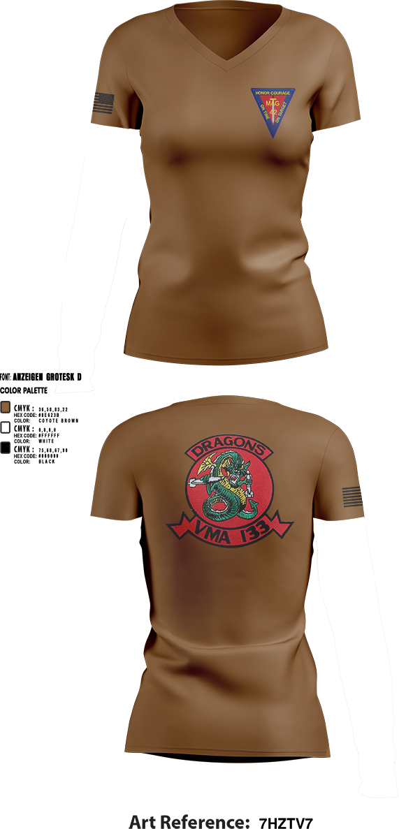 Womens Short Sleeve Vneck Shirt, MAG-42 VMA-133, , Teamtime, Team time, sublimation, custom sports apparel, team uniforms, spirit wear, spiritwear, sports uniforms, custom shirts, team store, custom team store, fundraiser sports, apparel fundraiser