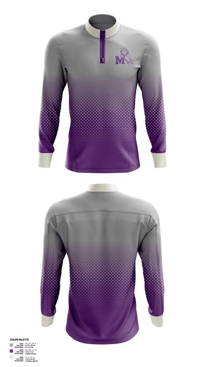 Manzano Monarchs 78596361 Quarter Zip Jacket - 40