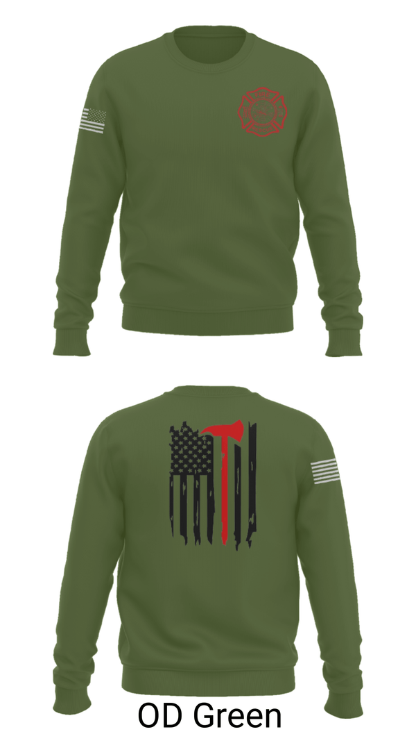 Crew Neck Sweatshirt, Okay Fire & Rescue, Fire Department, Teamtime, Team time, sublimation, custom sports apparel, team uniforms, spirit wear, spiritwear, sports uniforms, custom shirts, team store, custom team store, fundraiser sports, apparel fundraiser