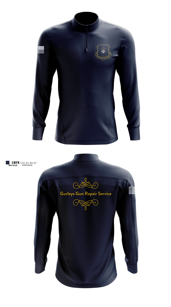 Quarter Zip Jacket, Gurley's Gun Repair Service LLC, , Teamtime, Team time, sublimation, custom sports apparel, team uniforms, spirit wear, spiritwear, sports uniforms, custom shirts, team store, custom team store, fundraiser sports, apparel fundraiser