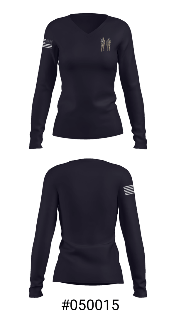Women's Long Sleeve Vneck Shirt, Triple deuce, Army, Teamtime, Team time, sublimation, custom sports apparel, team uniforms, spirit wear, spiritwear, sports uniforms, custom shirts, team store, custom team store, fundraiser sports, apparel fundraiser