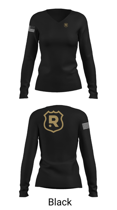 RET CORP 33326250 Women's Long Sleeve V-neck Shirt - 35