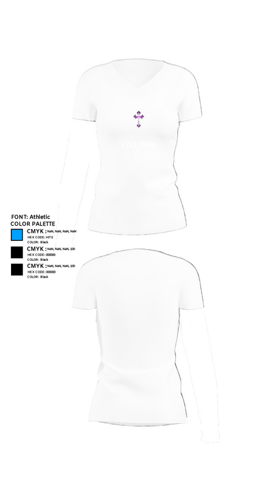 Jellyfam 86431082 Women's Short Sleeve V-neck Shirt - 18
