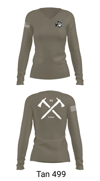 C Co 92nd CA 93661322 Women's Long Sleeve V-neck Shirt - 19