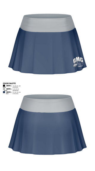Skort, GMG Senior High School Cheer, Cheer, Teamtime, Team time, sublimation, custom sports apparel, team uniforms, spirit wear, spiritwear, sports uniforms, custom shirts, team store, custom team store, fundraiser sports, apparel fundraiser