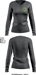 Mowbros 38789795 Women's Long Sleeve V-neck Shirt - 1