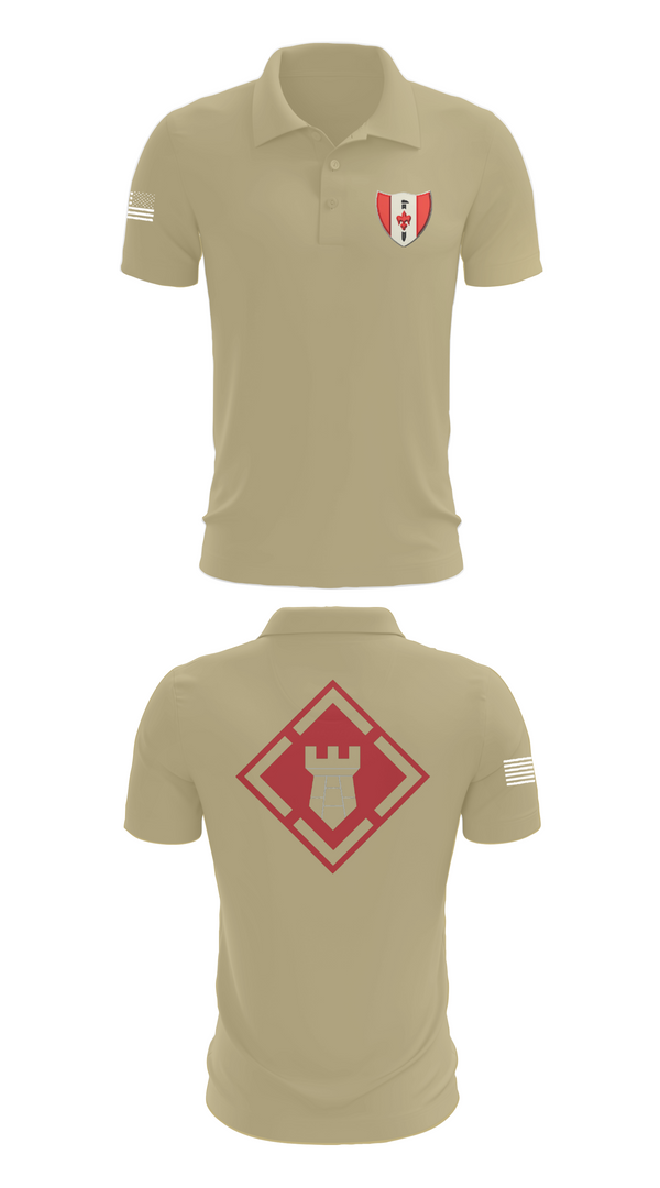 Short Sleeve Performance Polo, 46th Engineer Battalion, Army, Teamtime, Team time, sublimation, custom sports apparel, team uniforms, spirit wear, spiritwear, sports uniforms, custom shirts, team store, custom team store, fundraiser sports, apparel fundraiser
