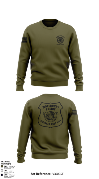 Crew Neck Sweatshirt, Waterbury Police Explorers, , Teamtime, Team time, sublimation, custom sports apparel, team uniforms, spirit wear, spiritwear, sports uniforms, custom shirts, team store, custom team store, fundraiser sports, apparel fundraiser