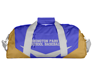 Duffle Bag, Washington Park High School Baseball, Baseball, Teamtime, Team time, sublimation, custom sports apparel, team uniforms, spirit wear, spiritwear, sports uniforms, custom shirts, team store, custom team store, fundraiser sports, apparel fundraiser