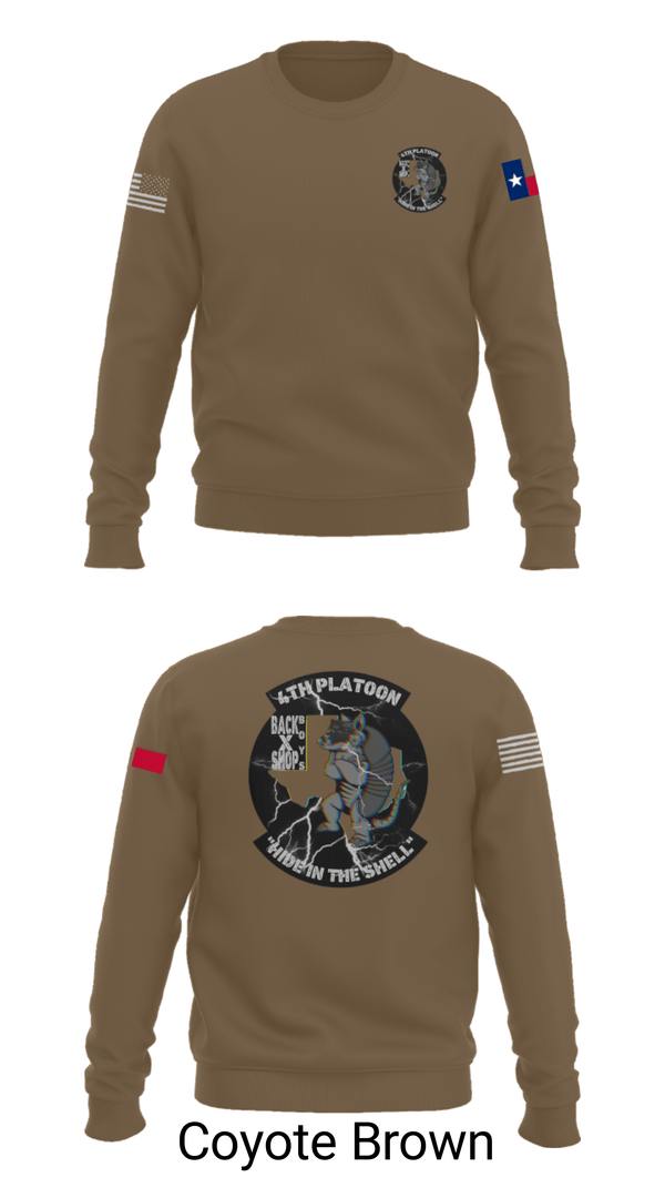 Crew Neck Sweatshirt, 90th ASB B co 4Th Platoon, Army, Teamtime, Team time, sublimation, custom sports apparel, team uniforms, spirit wear, spiritwear, sports uniforms, custom shirts, team store, custom team store, fundraiser sports, apparel fundraiser