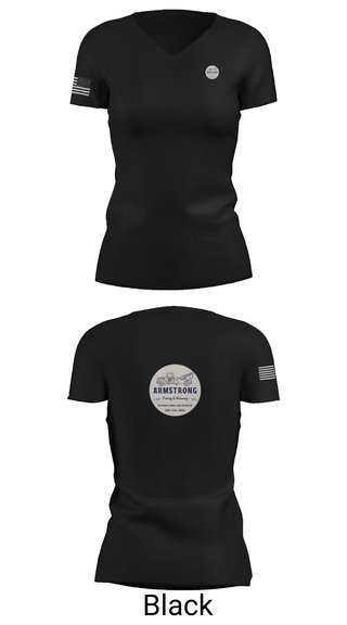 Womens Short Sleeve Vneck Shirt, Armstrong Towing & Recovery LLC, , Teamtime, Team time, sublimation, custom sports apparel, team uniforms, spirit wear, spiritwear, sports uniforms, custom shirts, team store, custom team store, fundraiser sports, apparel fundraiser