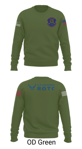 Crew Neck Sweatshirt, Detachment 035, Air Force, Teamtime, Team time, sublimation, custom sports apparel, team uniforms, spirit wear, spiritwear, sports uniforms, custom shirts, team store, custom team store, fundraiser sports, apparel fundraiser