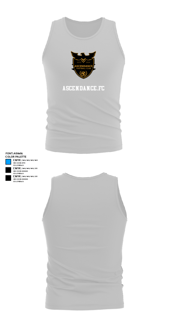 Tank Top, Ascendance.fc, Men's Soccer, Teamtime, Team time, sublimation, custom sports apparel, team uniforms, spirit wear, spiritwear, sports uniforms, custom shirts, team store, custom team store, fundraiser sports, apparel fundraiser