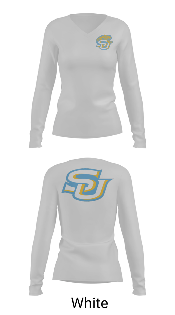 Women's Long Sleeve Vneck Shirt, Southern University A & M College Softball, Softball, Teamtime, Team time, sublimation, custom sports apparel, team uniforms, spirit wear, spiritwear, sports uniforms, custom shirts, team store, custom team store, fundraiser sports, apparel fundraiser