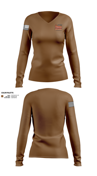 Womens Long Sleeve Vneck Shirt, West king frenchies, , Teamtime, Team time, sublimation, custom sports apparel, team uniforms, spirit wear, spiritwear, sports uniforms, custom shirts, team store, custom team store, fundraiser sports, apparel fundraiser