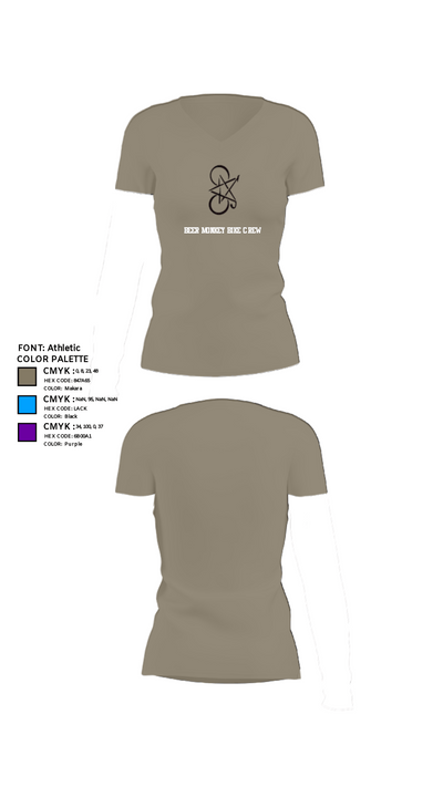 Beer Monkey Bike Crew 51743226 Women's Short Sleeve V-neck Shirt - 29