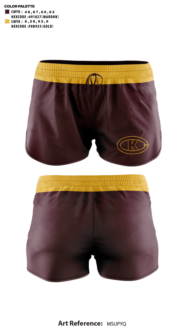 Womens Shorts, Christ the King High School Cheer, Cheer, Teamtime, Team time, sublimation, custom sports apparel, team uniforms, spirit wear, spiritwear, sports uniforms, custom shirts, team store, custom team store, fundraiser sports, apparel fundraiser