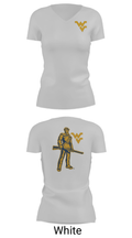 West Virginia University Track 13557835 Women's Short Sleeve V-neck Shirt - 7