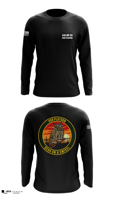 Long Sleeve Performance Shirt, 346 MP CO 3rd Platoon, Army, Teamtime, Team time, sublimation, custom sports apparel, team uniforms, spirit wear, spiritwear, sports uniforms, custom shirts, team store, custom team store, fundraiser sports, apparel fundraiser
