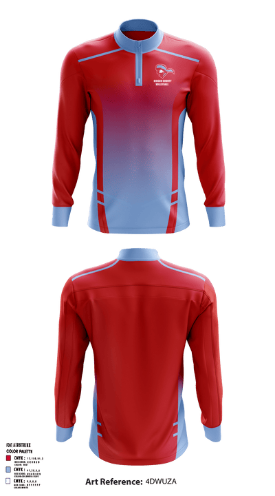 Gibson County High School Volleyball 98171946 Quarter Zip Jacket - 1