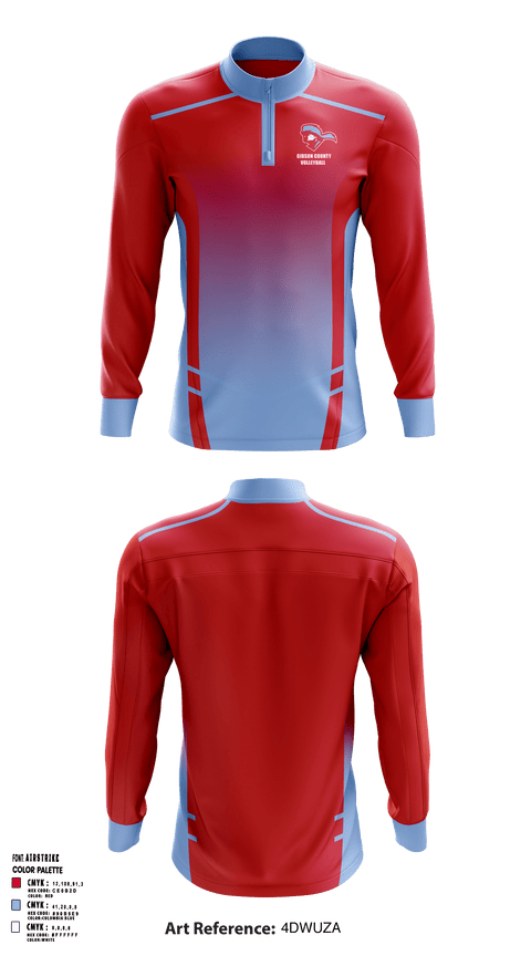 Quarter Zip Jacket, Gibson County High School Volleyball, Women's Volleyball, Teamtime, Team time, sublimation, custom sports apparel, team uniforms, spirit wear, spiritwear, sports uniforms, custom shirts, team store, custom team store, fundraiser sports, apparel fundraiser
